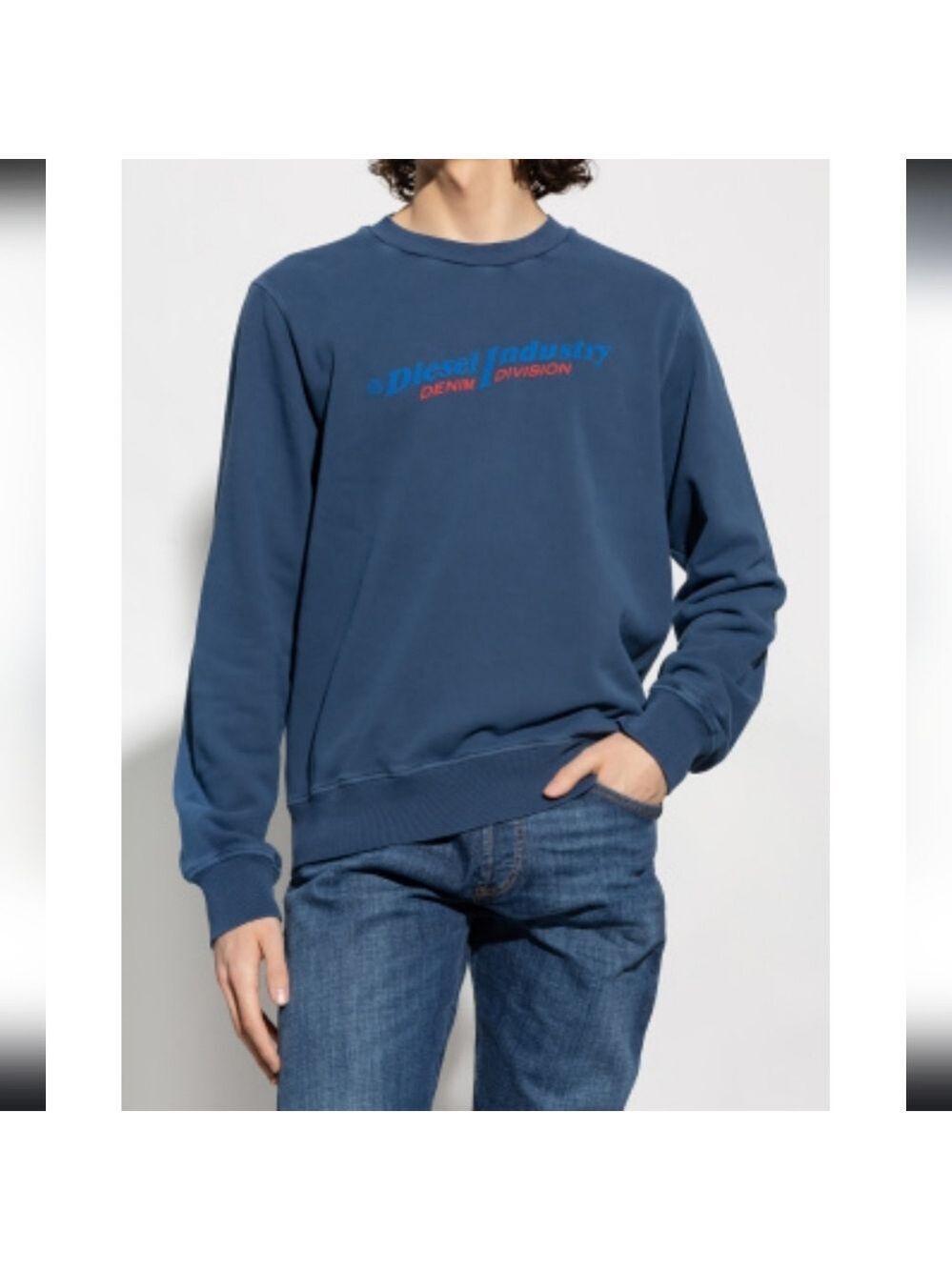 Diesel men's Navy ‘S-GINN-IND’ crewneck sweatshirt Medium new